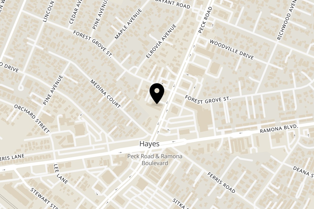 Map showing the location of Havana Club Restaurant & Bar on 3831 Peck Rd in El Monte